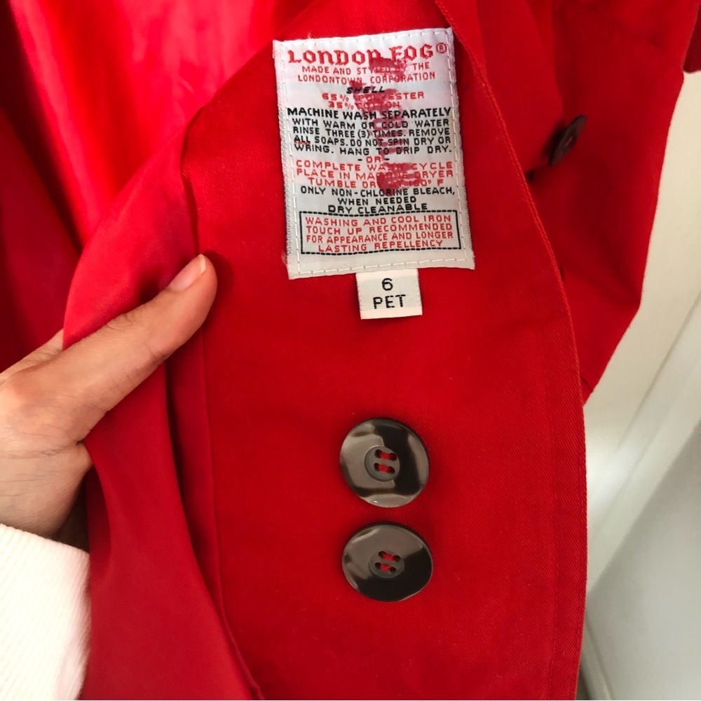 London Fog Vintage Red Trench Jacket - Picture 16 of 16